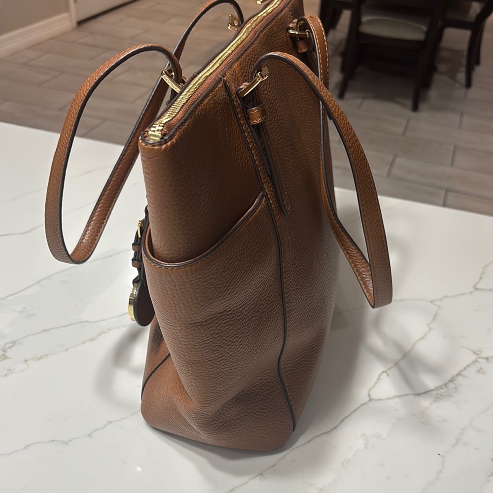 Michael Kors Brown Saffiano Leather Tote - Picture 4 of 17